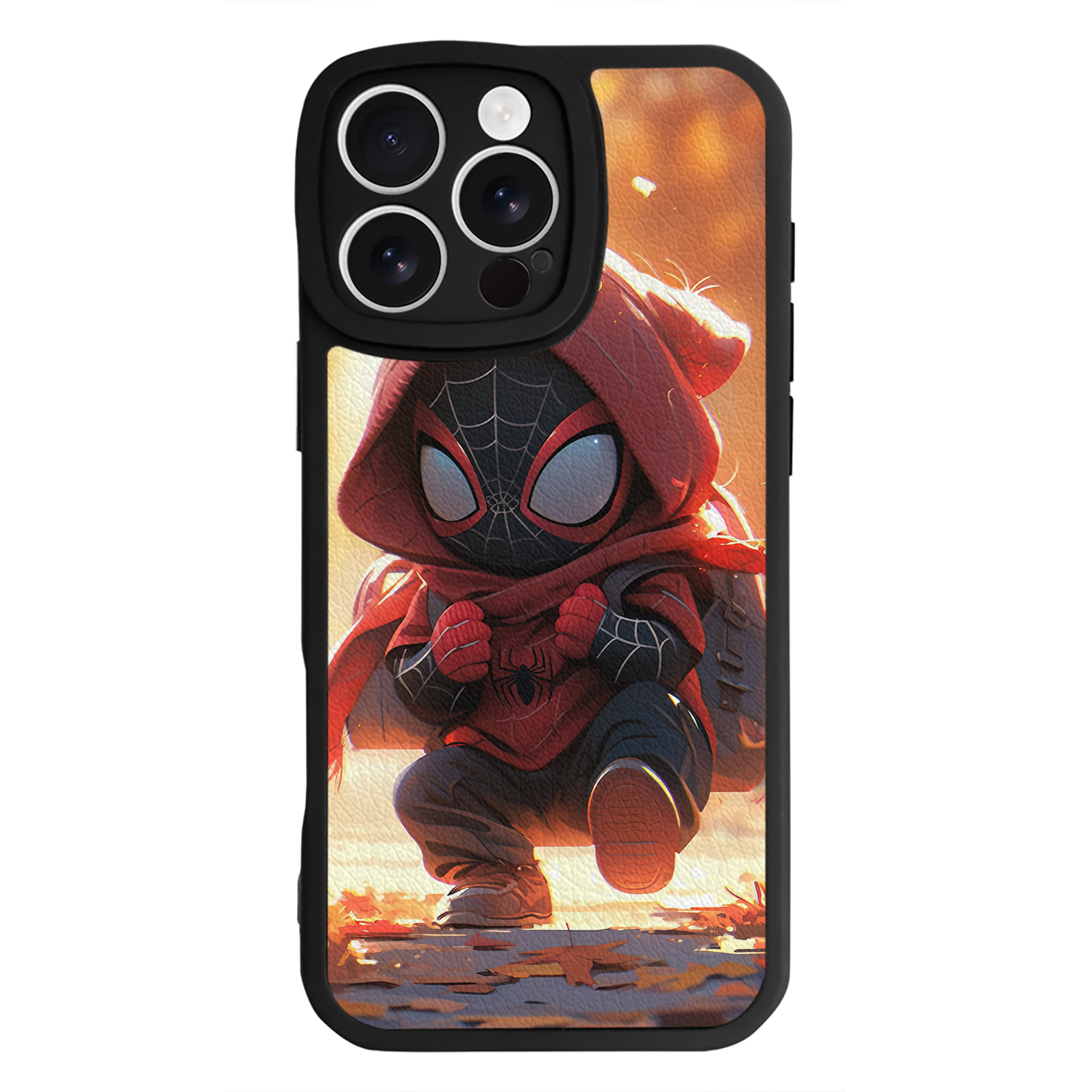 （画像用） Spider Man スパイダーマン 【iPhone 16シリーズ対応】シリコンスマホケース（レザー調） 材質：シリコン